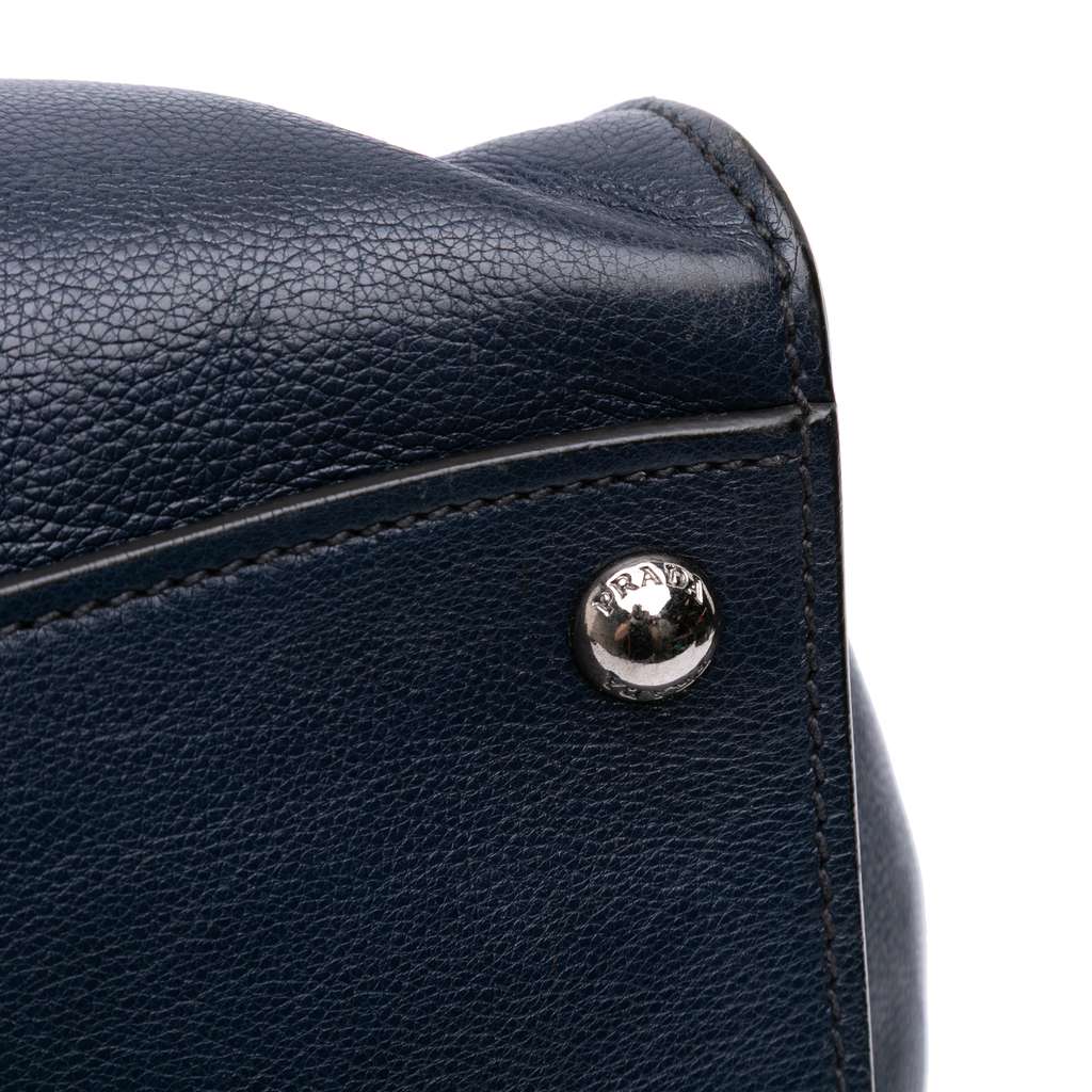 Prada Small Glace Calf Twin Pocket Satchel - Image 13