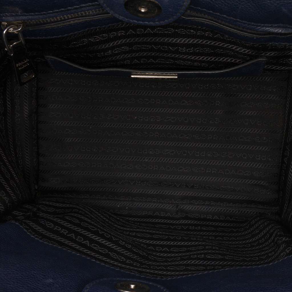 Prada Small Glace Calf Twin Pocket Satchel - 4