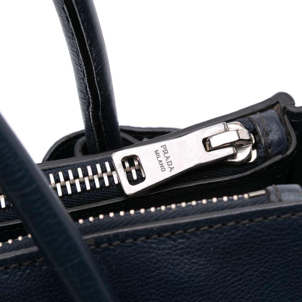 Prada Small Glace Calf Twin Pocket Satchel - Image 10