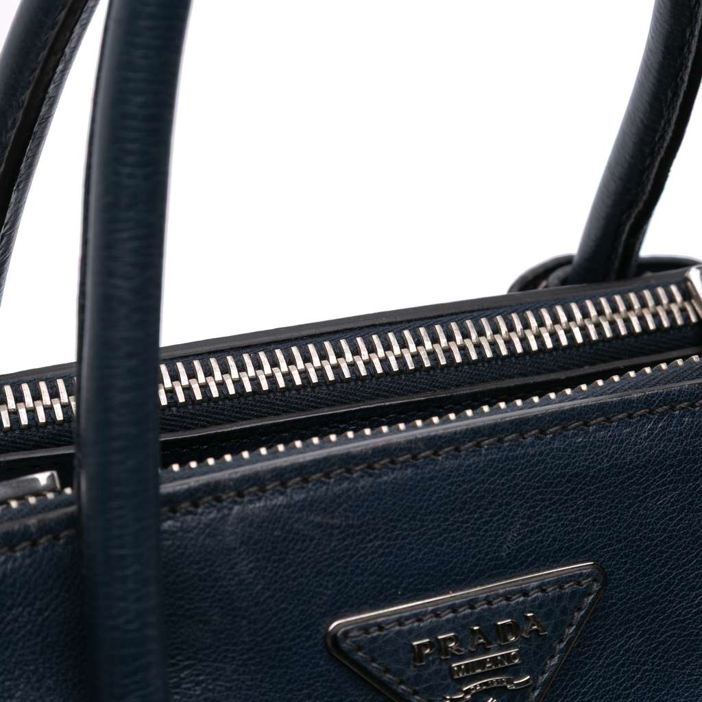 Prada Small Glace Calf Twin Pocket Satchel - Image 11