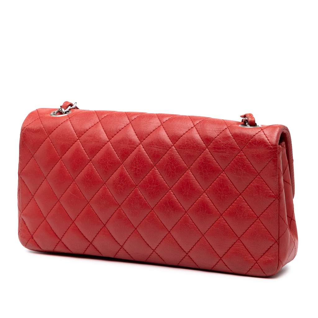 Chanel CC Quilted Lambskin East West Single Flap - Back view
