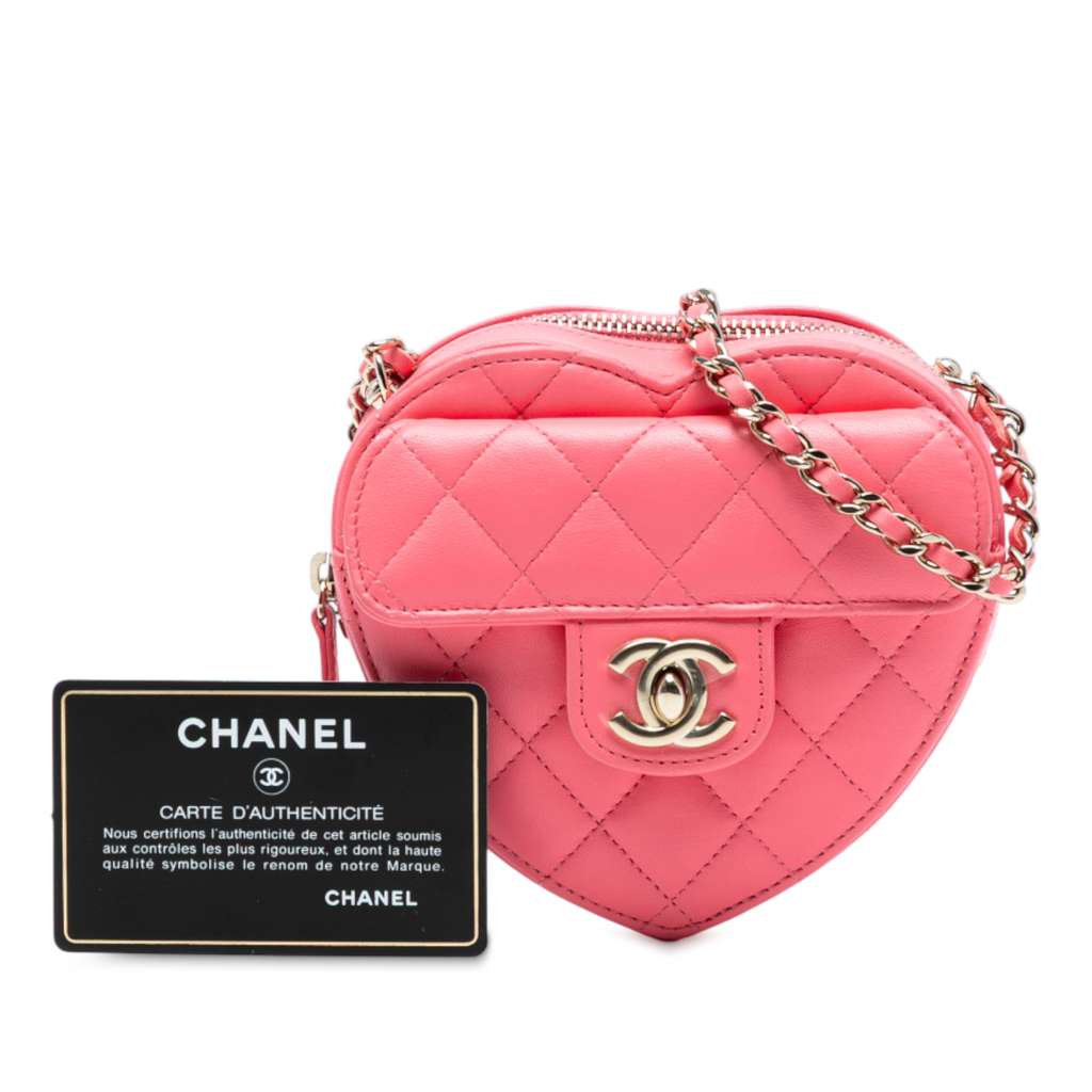 Chanel Mini Lambskin CC in Love Heart Crossbody - Image 10