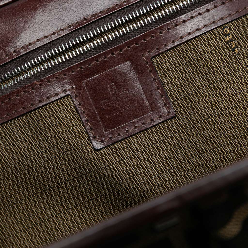 Fendi Zucca Canvas Frame Handbag - Side view