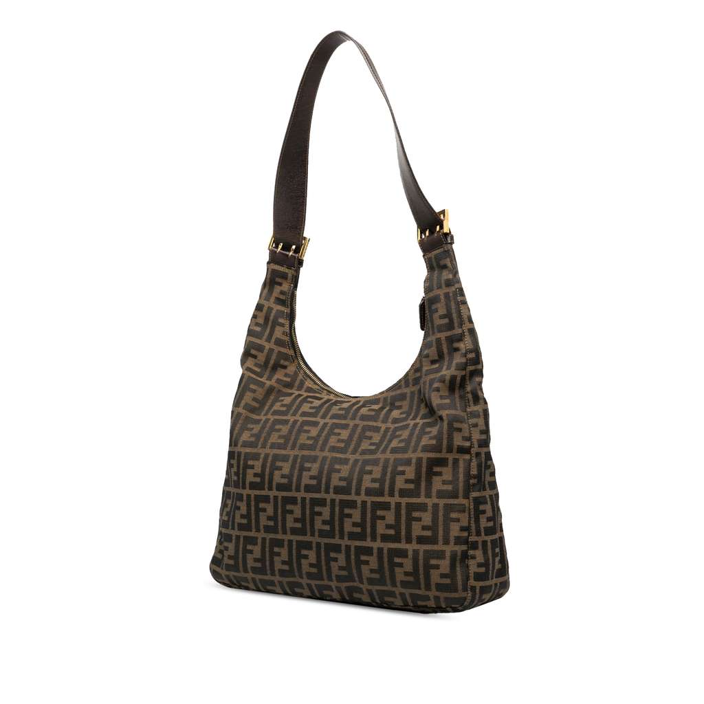 Fendi Zucca Canvas Hobo Bag - Back view