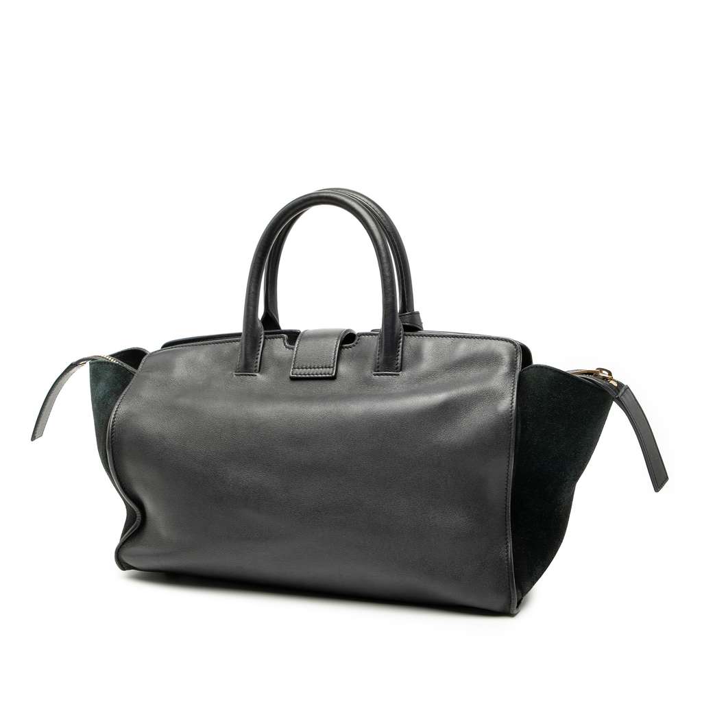 Saint Laurent Small Leather Downtown Cabas Satchel - Back view