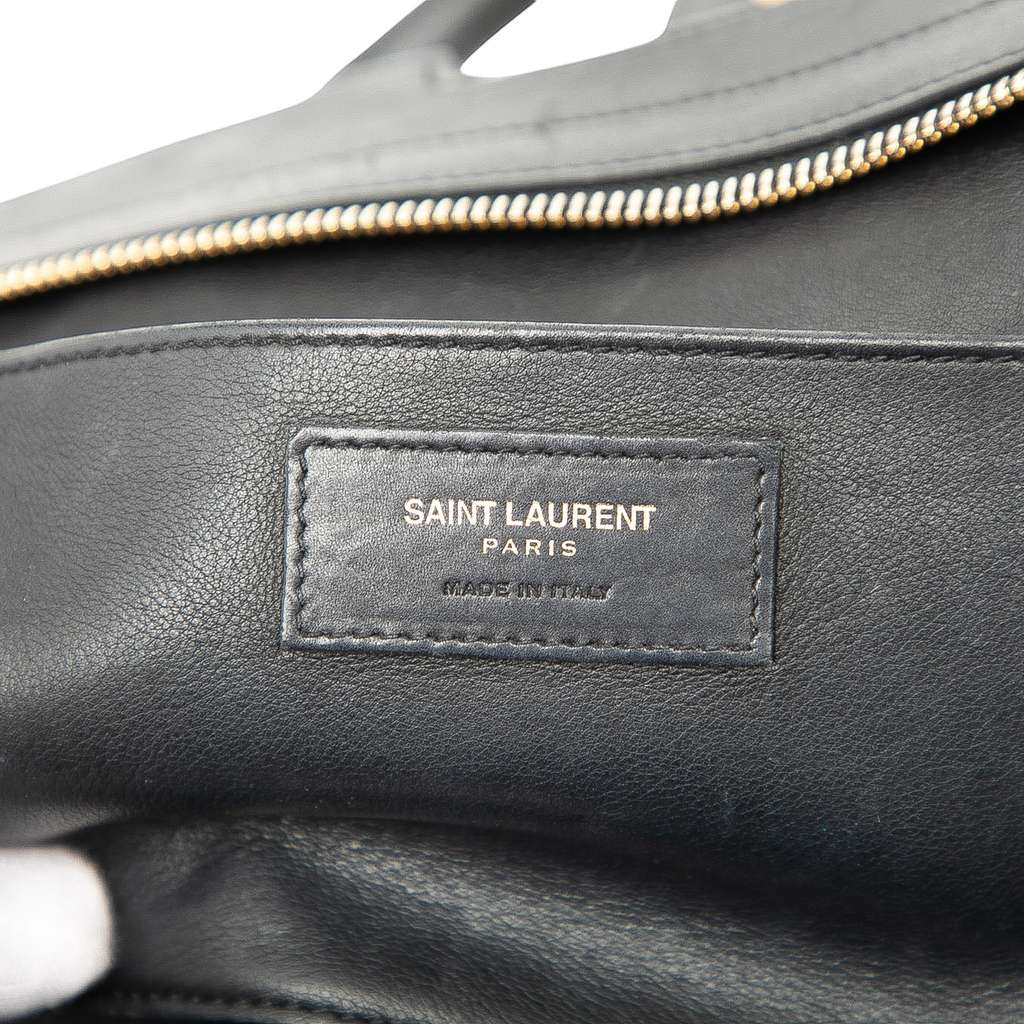 Saint Laurent Small Leather Downtown Cabas Satchel - Side view