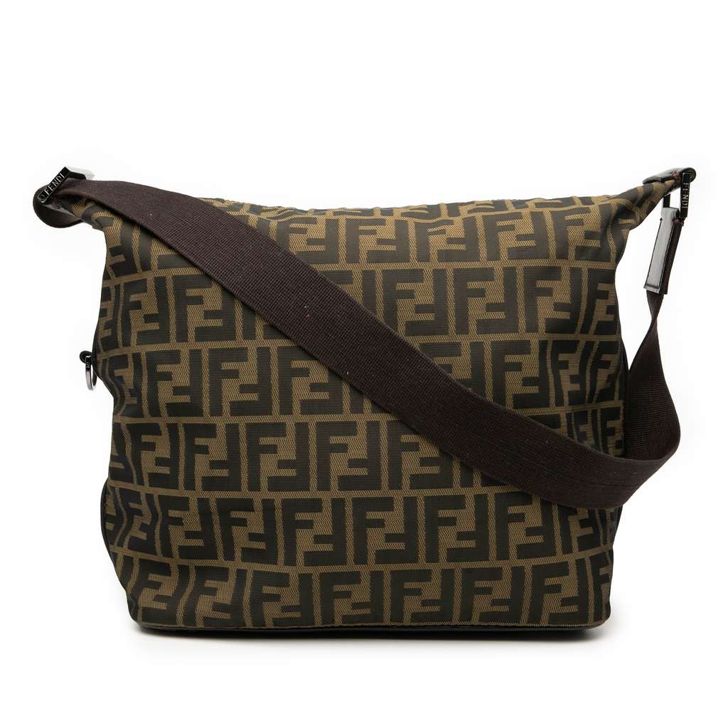 Fendi Zucca Canvas Shoulder Bag