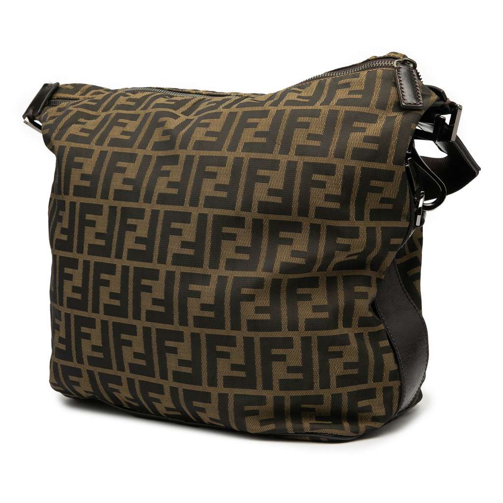 Fendi Zucca Canvas Shoulder Bag - Back view