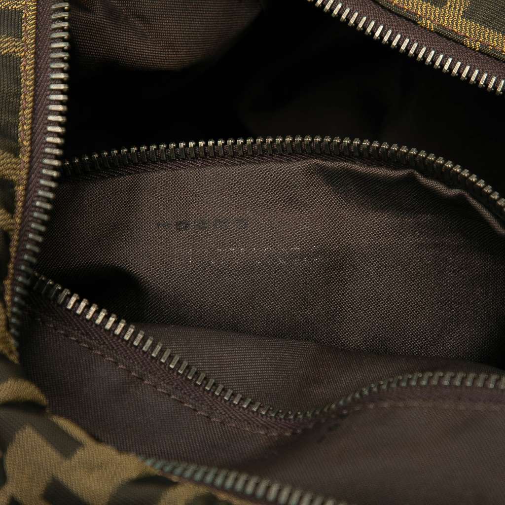 Fendi Zucca Canvas Shoulder Bag - Side view