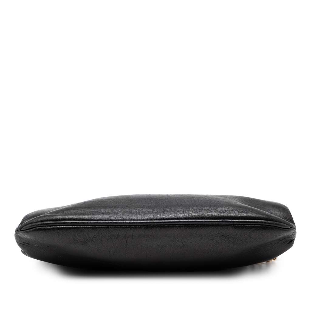 Celine Leather Triomphe Kiss Lock Crossbody - 3