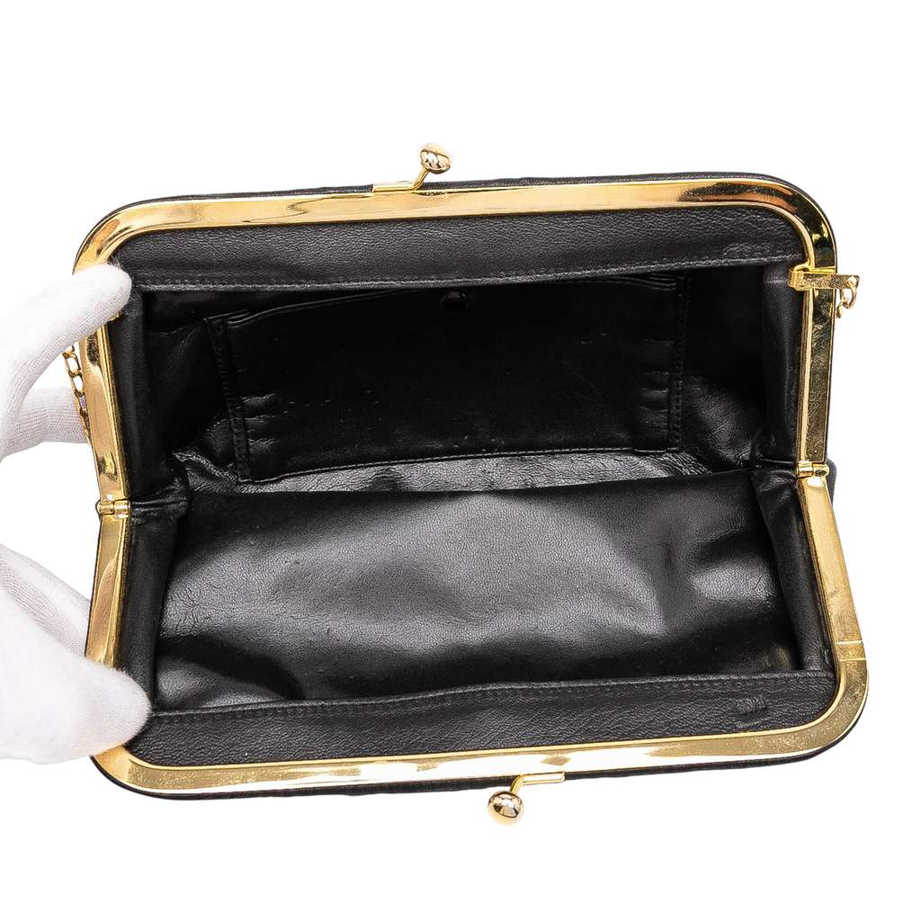 Celine Leather Triomphe Kiss Lock Crossbody - 4