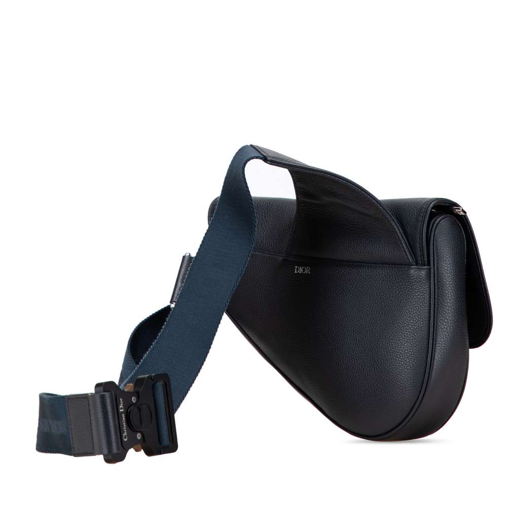 Dior Grained Calfskin Saddle Bag - Back view
