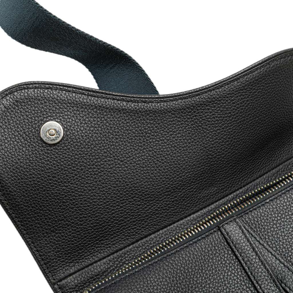 Dior Grained Calfskin Saddle Bag - Image 10