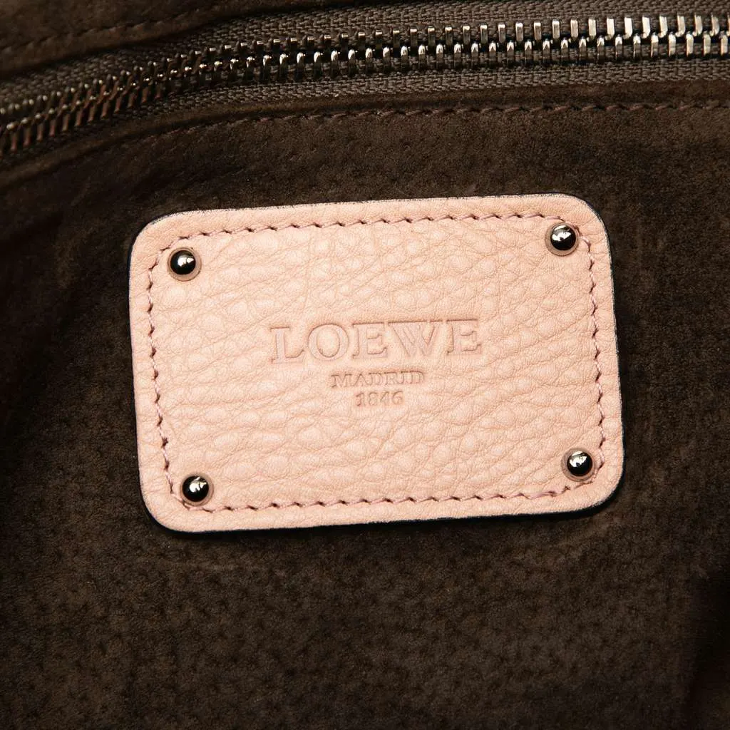 Loewe Calfskin Calle Lock Shoulder Bag Brown Leather Very good - Box View