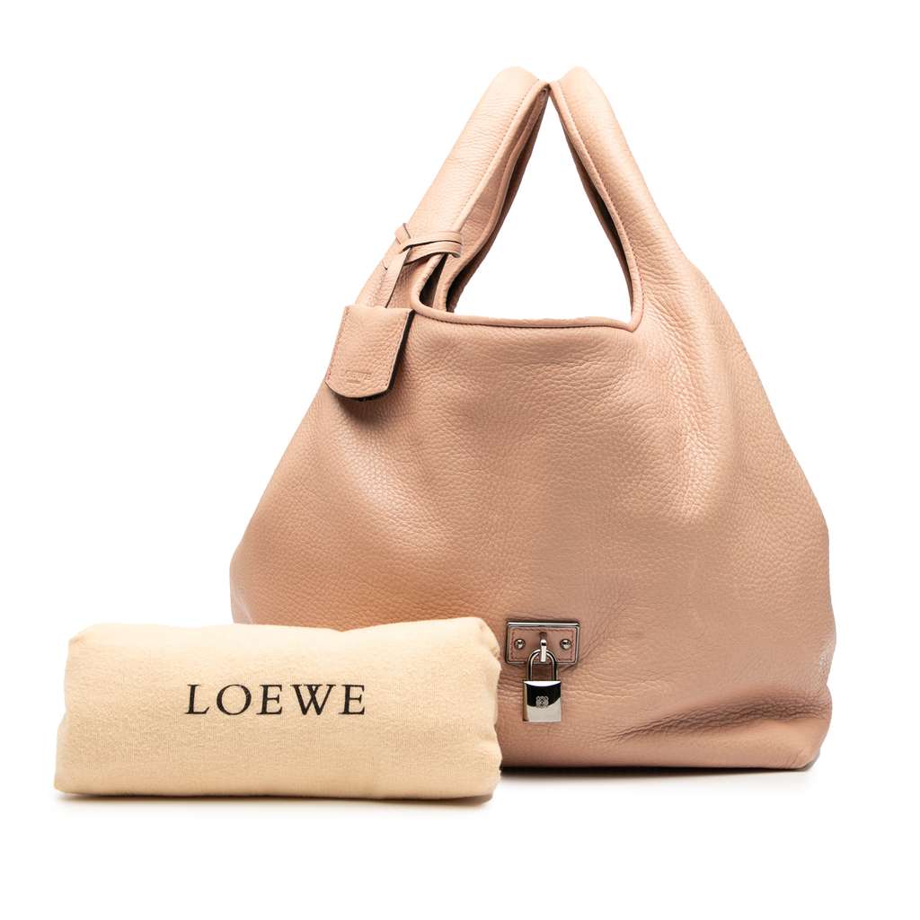 Loewe Calfskin Calle Lock Shoulder Bag - Image 10