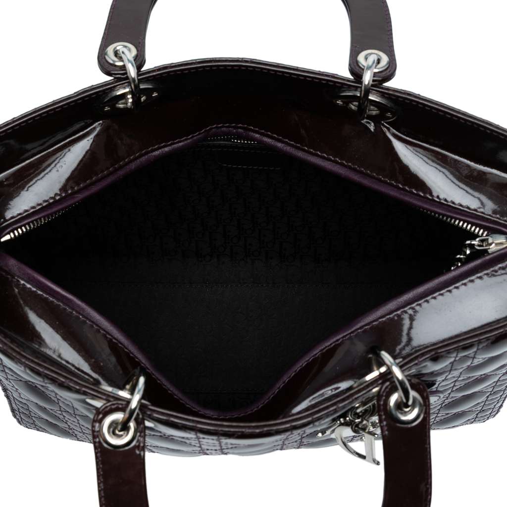 Dior Large Patent Cannage Lady Dior - 4