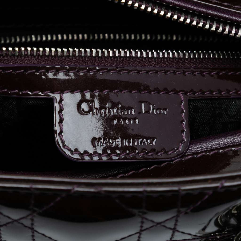 Dior Large Patent Cannage Lady Dior - Side view