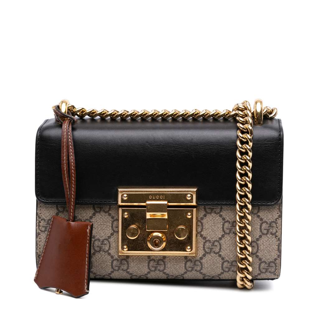 Gucci Small GG Supreme Padlock Crossbody