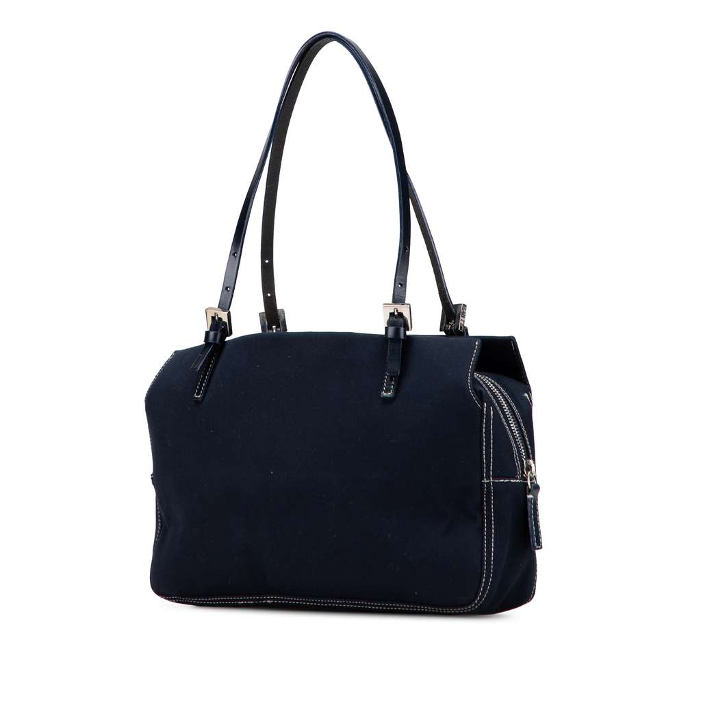 Fendi Canvas FF Marble Shoulder Bag - Back view