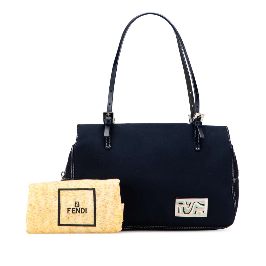 Fendi Canvas FF Marble Shoulder Bag - Image 13