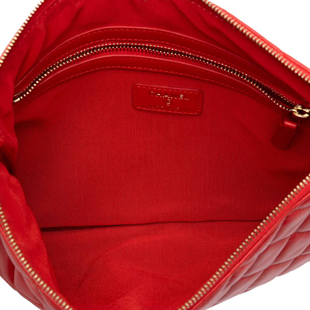 Chanel Medium Quilted Lambskin O Case Clutch - 4
