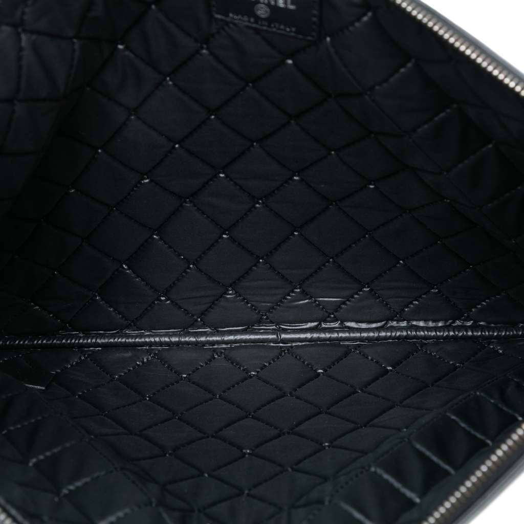 Chanel Large Lambskin and Quilted Patent O Case Clutch - 4