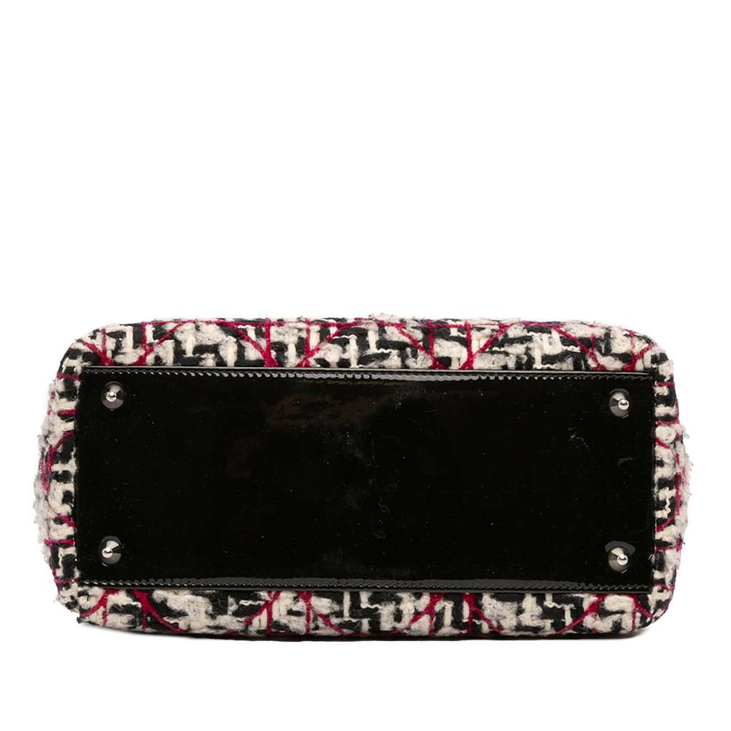 Dior Medium Tweed Cannage Fringe Lady Dior - Image 6