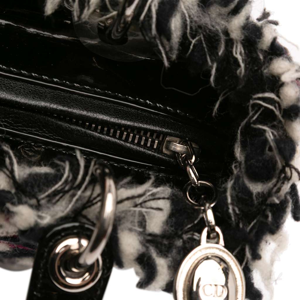 Dior Medium Tweed Cannage Fringe Lady Dior - Image 10