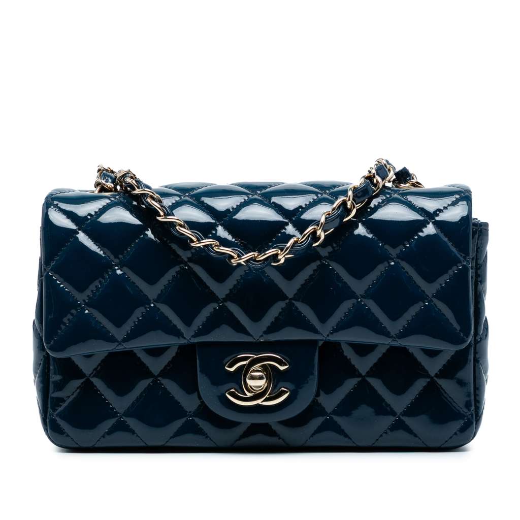 Chanel Mini Rectangular Classic Patent Single Flap