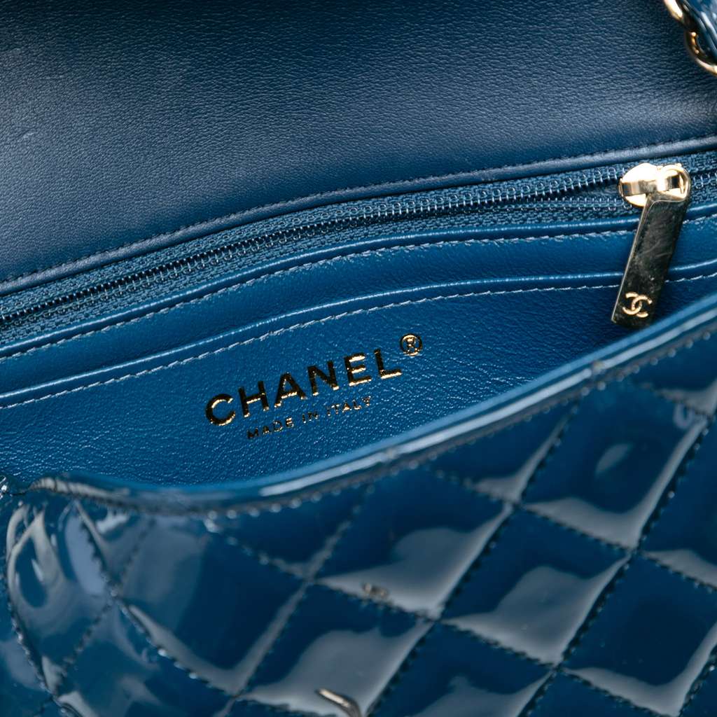 Chanel Mini Rectangular Classic Patent Single Flap - Side view