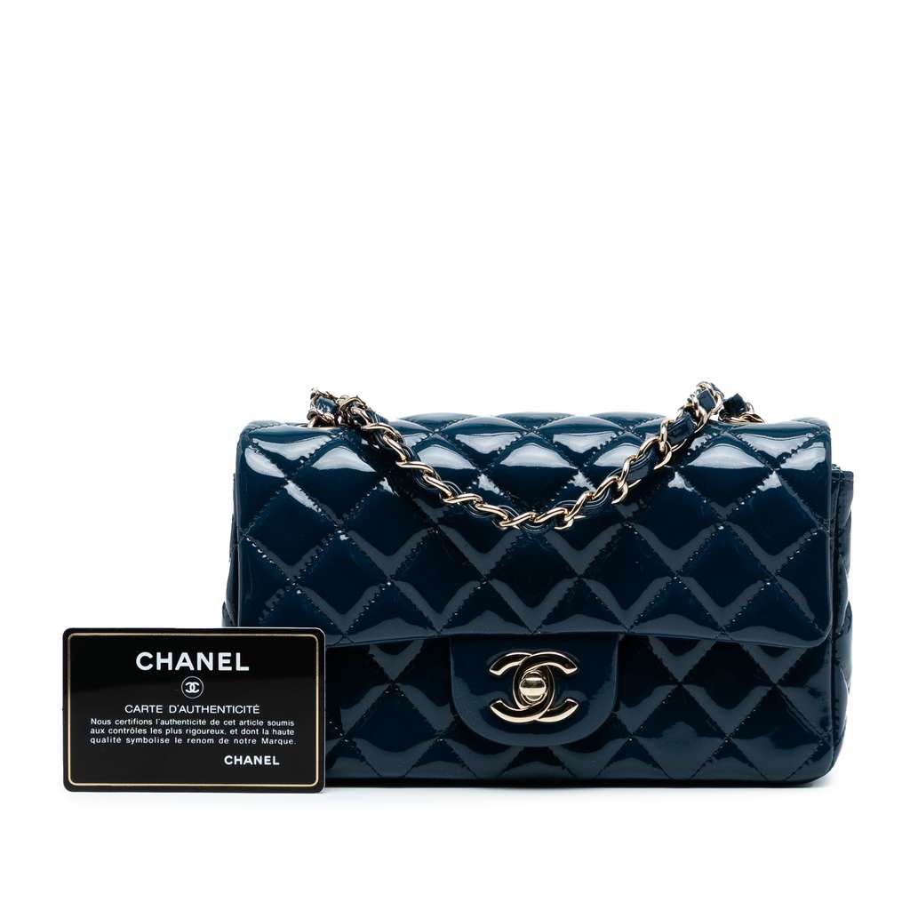 Chanel Mini Rectangular Classic Patent Single Flap - Image 10
