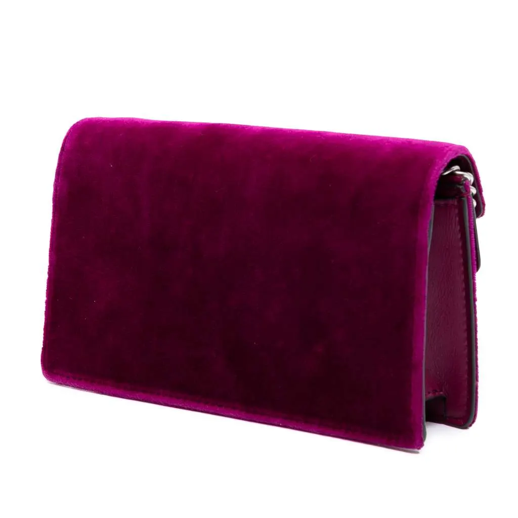 Gucci Mini Velvet Dionysus Crossbody Purple Velvet Good - Back View