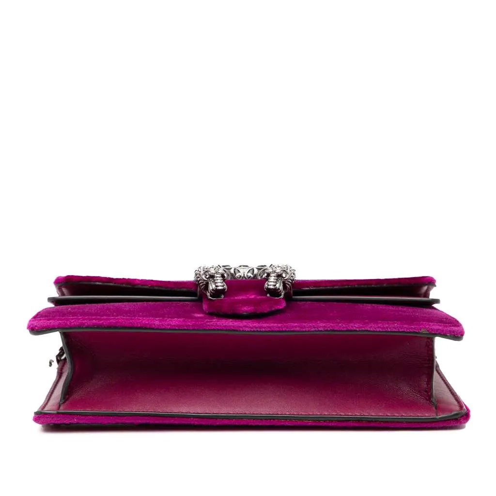 Gucci Mini Velvet Dionysus Crossbody Purple Velvet Good - Inside View