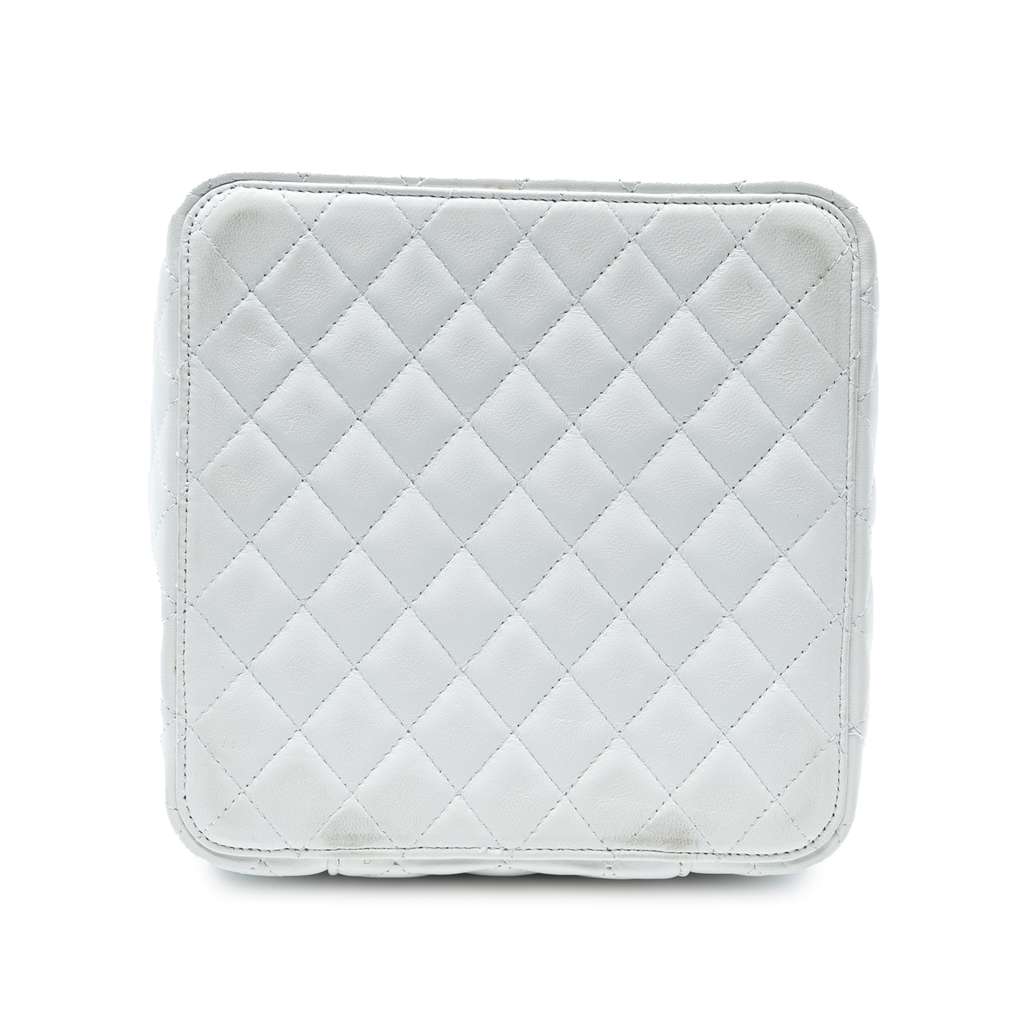 Chanel Large Quilted Lambskin Top Handle Jewelry Box With Chain - Image 6