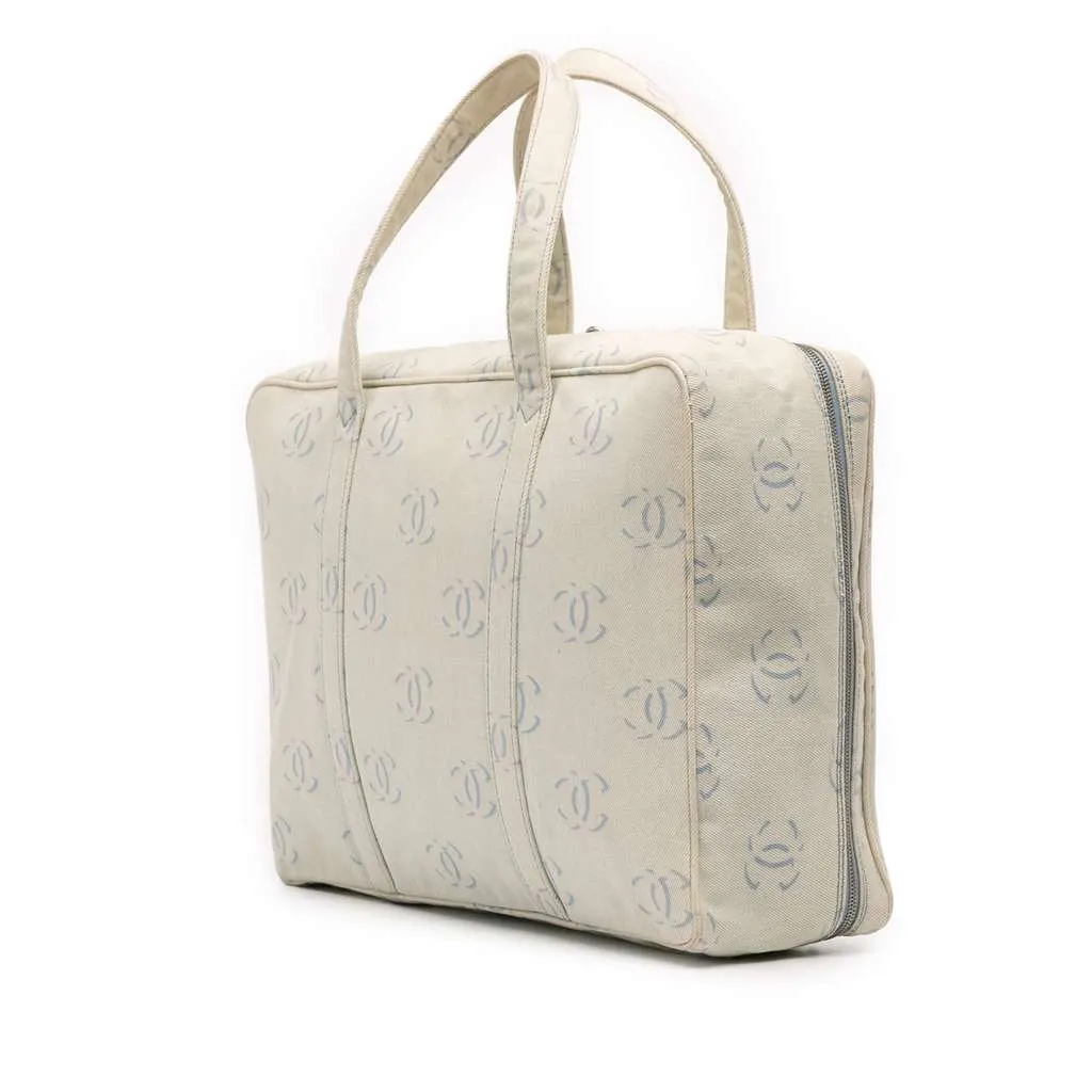 Chanel CC Denim Travel Bag Blue Denim Very good - Back View