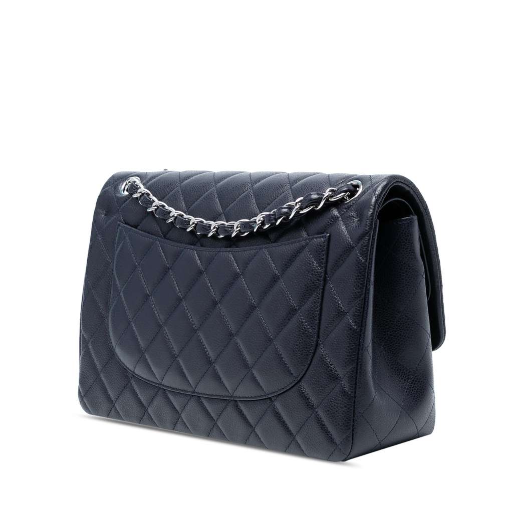Chanel Jumbo Classic Caviar Double Flap - Back view
