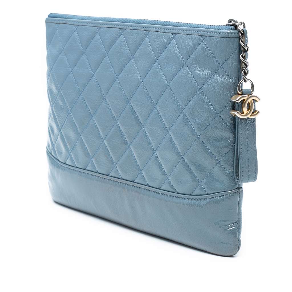 Chanel Medium Aged Calfskin Gabrielle O Case Clutch - Back view