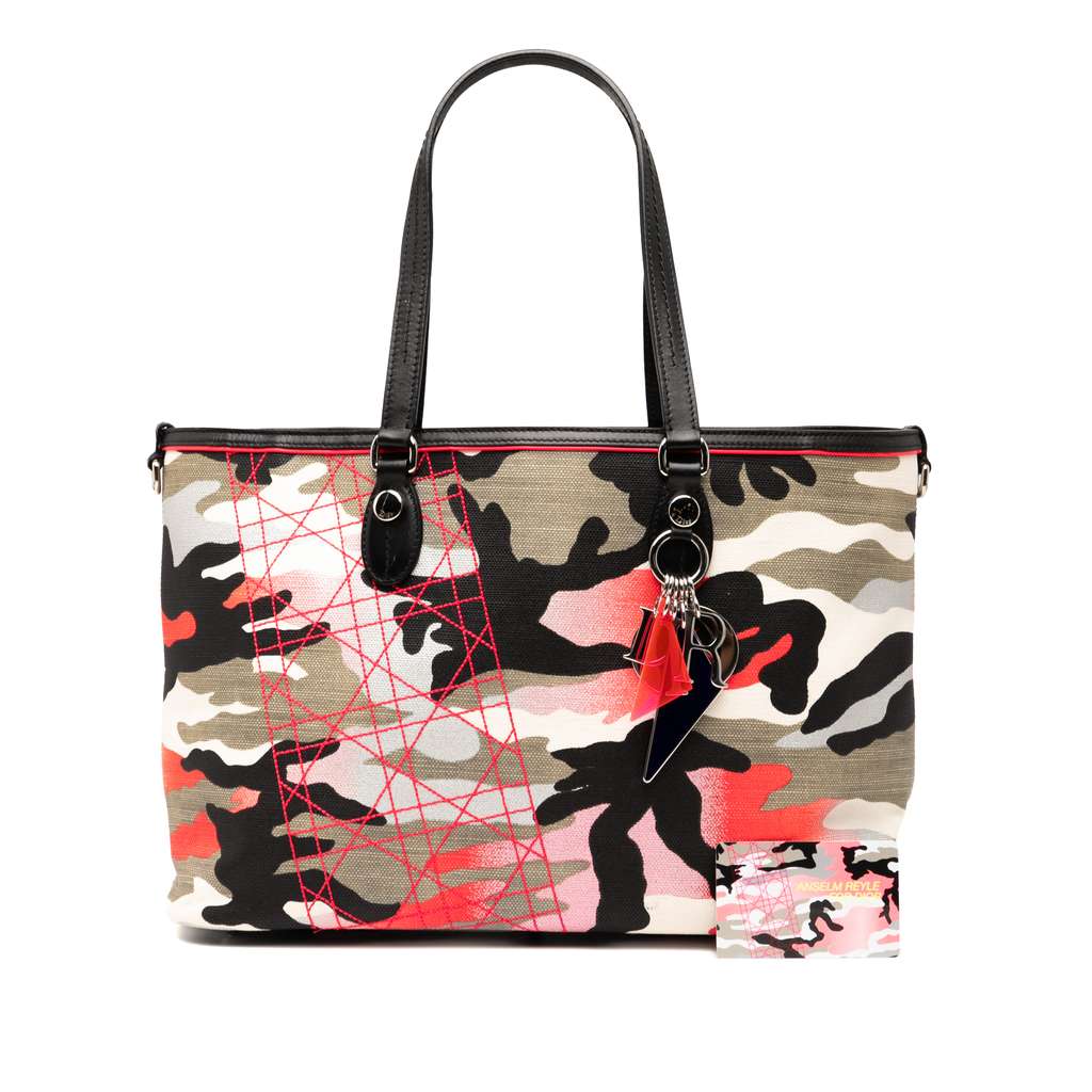 Dior Anselm Reyle Medium Canvas Camouflage Tote - Image 10