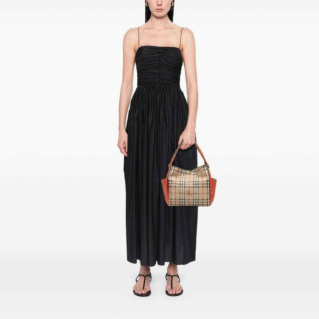 Burberry Small Leather Trimmed Haymarket Check Coated Canvas Canterbury Tote - Image 13