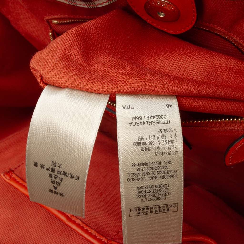 Burberry Small Leather Trimmed Haymarket Check Coated Canvas Canterbury Tote - Detail 1