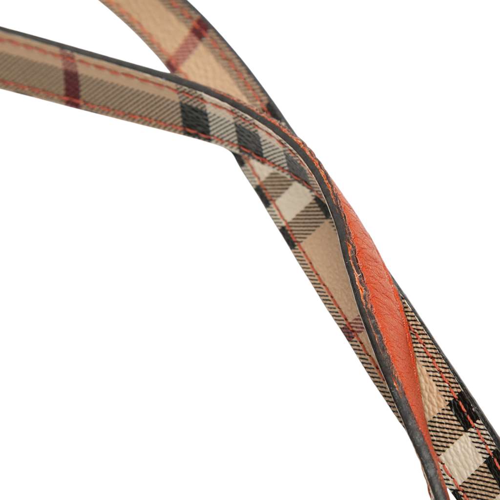 Burberry Small Leather Trimmed Haymarket Check Coated Canvas Canterbury Tote - Image 12