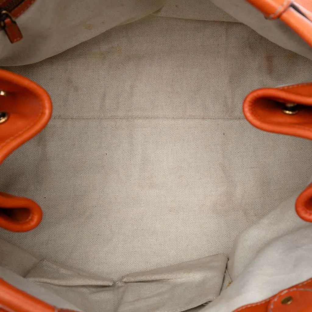 Gucci GG Canvas Running Tote Orange Canvas Good - Model View