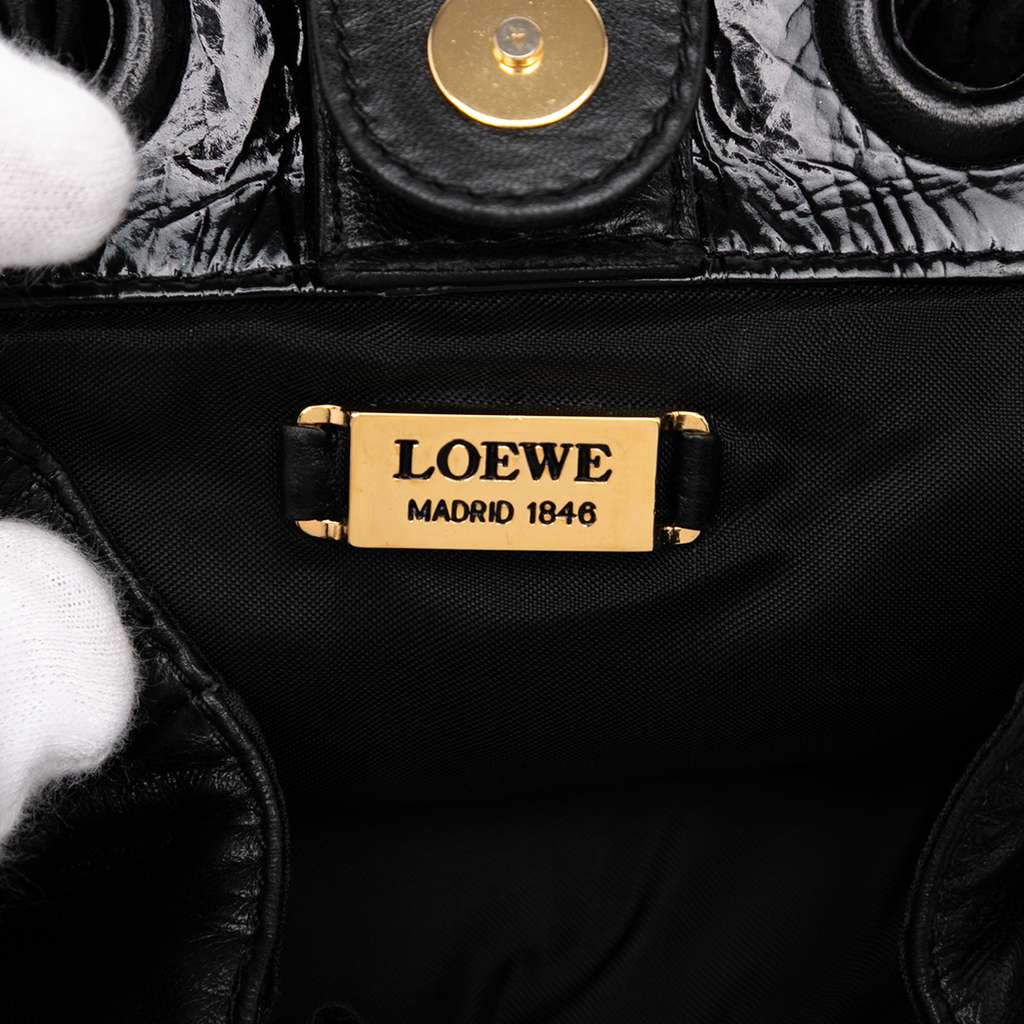 Loewe Studded Leather Drawstring Crossbody - Side view