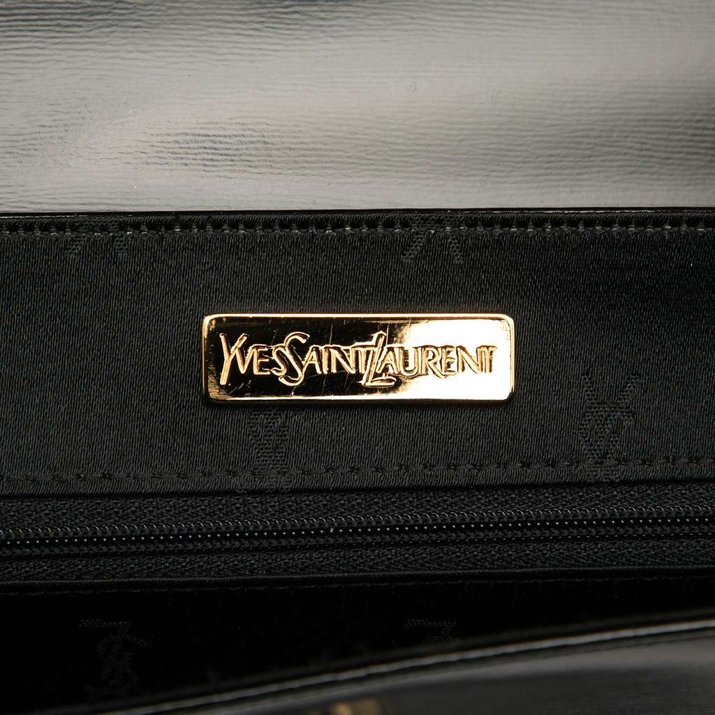 Saint Laurent Leather Logo Charm Top Handle Bag - Side view