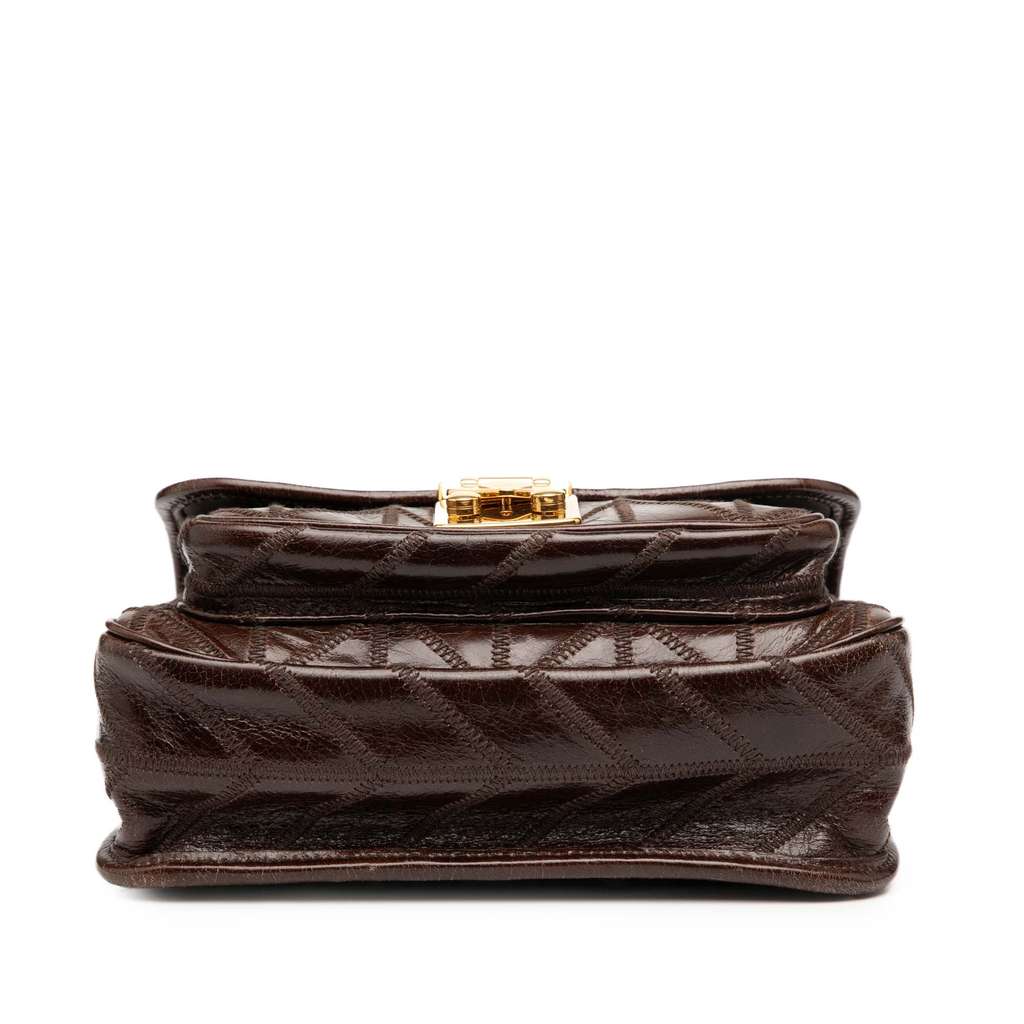 Miu Miu Nappa Chevron Patchwork Flap - Image 6
