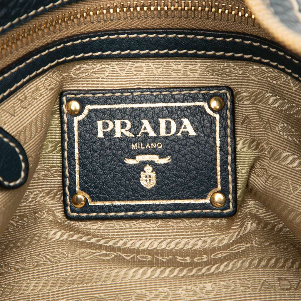 Prada Vitello Daino Zip Top Satchel - Side view