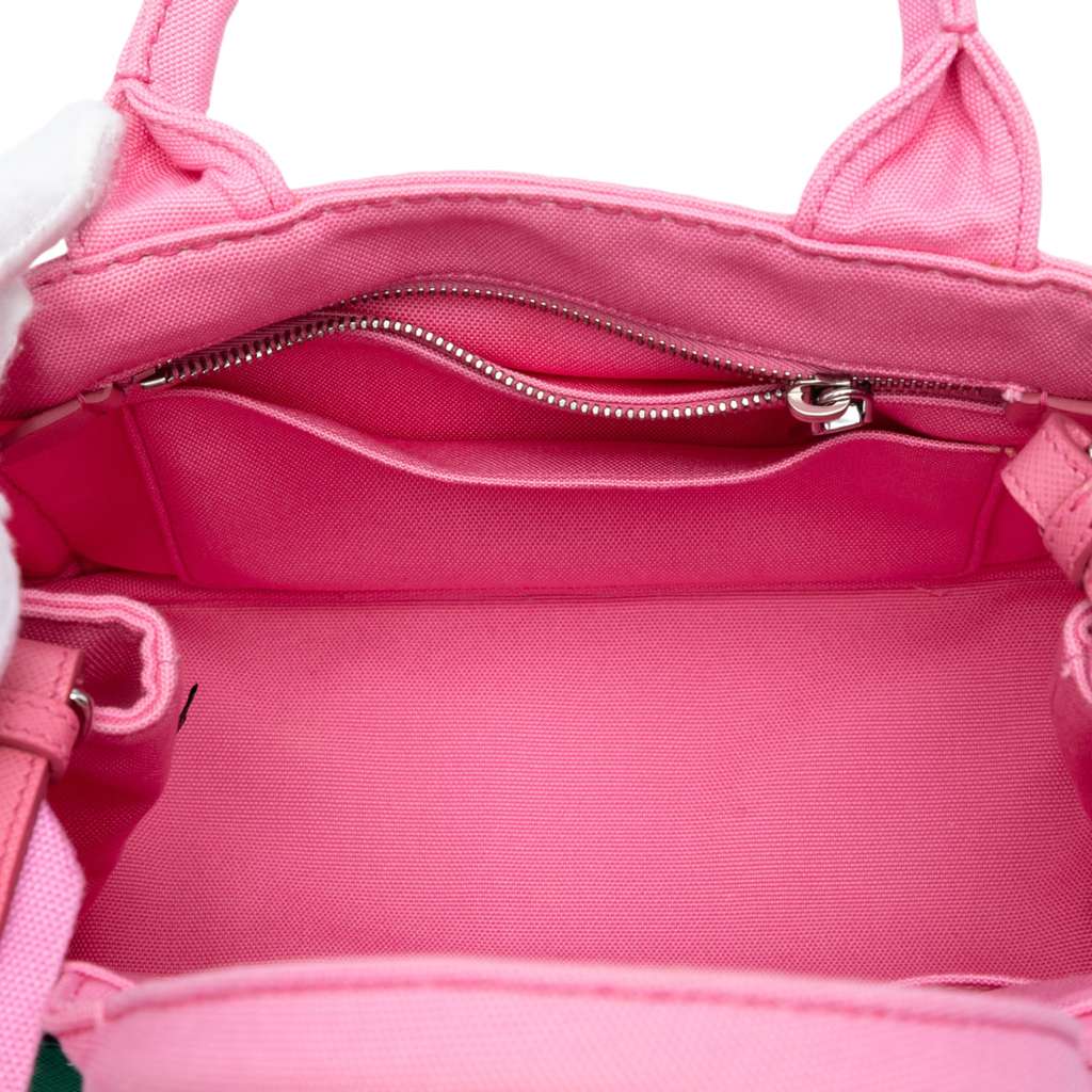 Prada Small Canvas Canapa Desert Motif Patch Satchel - 4