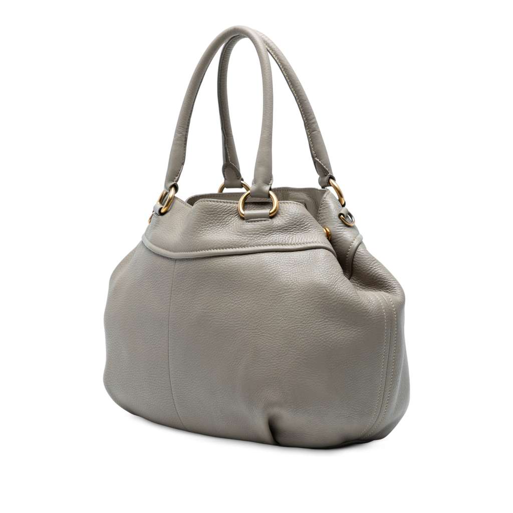 Prada Vitello Daino Open Convertible Tote - Back view