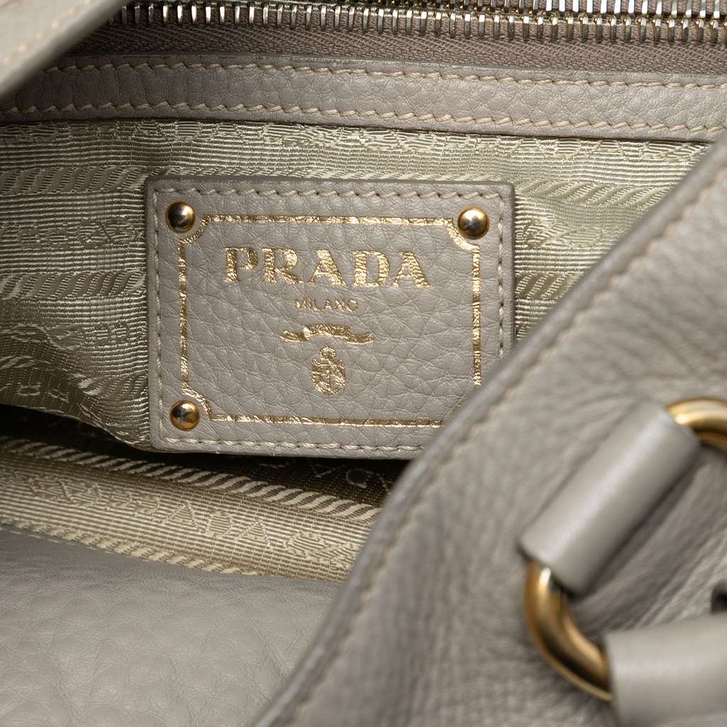 Prada Vitello Daino Open Convertible Tote - Side view