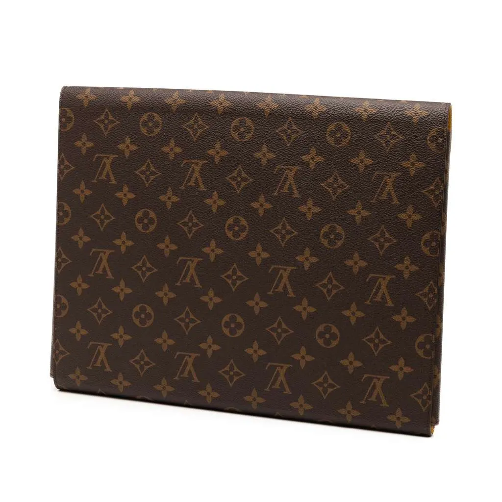 Louis Vuitton Monogram Mark Folder Brown Good - Back View